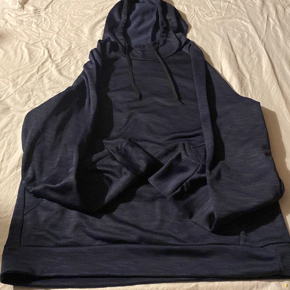 Medium polyester navy blue hoodie